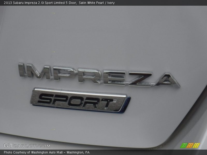 Satin White Pearl / Ivory 2013 Subaru Impreza 2.0i Sport Limited 5 Door