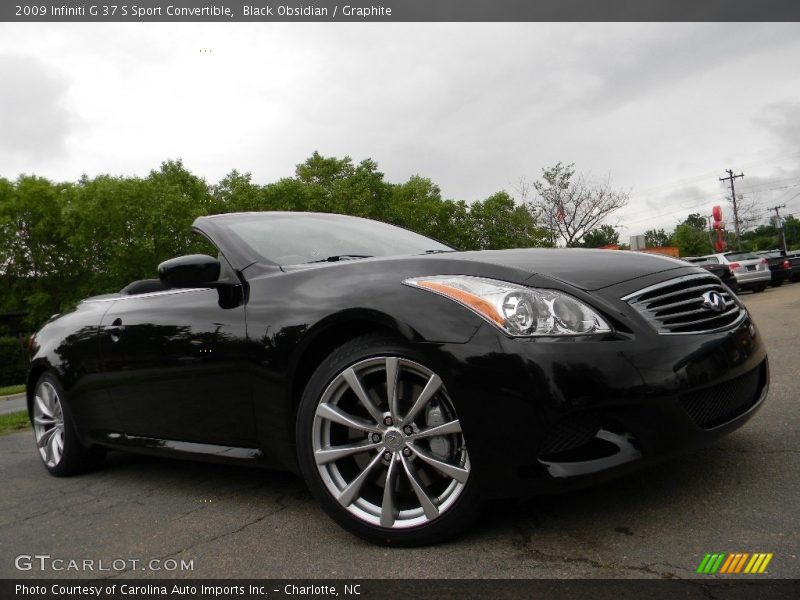 Black Obsidian / Graphite 2009 Infiniti G 37 S Sport Convertible