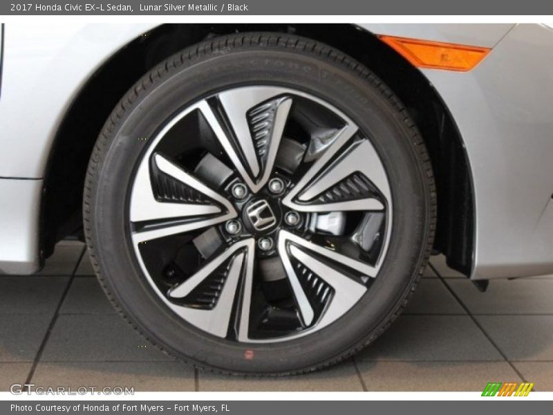 Lunar Silver Metallic / Black 2017 Honda Civic EX-L Sedan