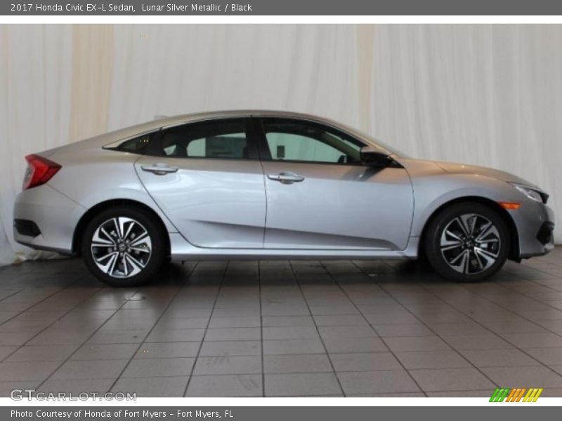Lunar Silver Metallic / Black 2017 Honda Civic EX-L Sedan