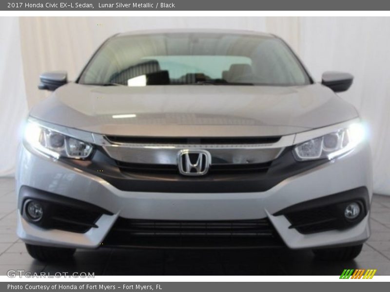 Lunar Silver Metallic / Black 2017 Honda Civic EX-L Sedan