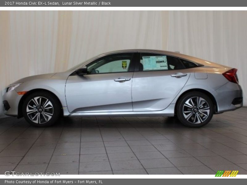 Lunar Silver Metallic / Black 2017 Honda Civic EX-L Sedan