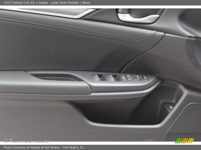 Lunar Silver Metallic / Black 2017 Honda Civic EX-L Sedan