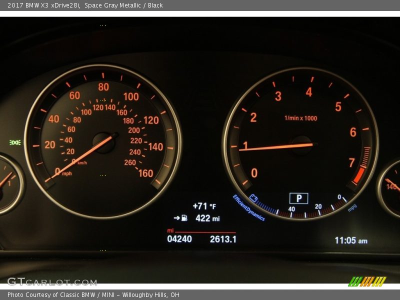 Space Gray Metallic / Black 2017 BMW X3 xDrive28i