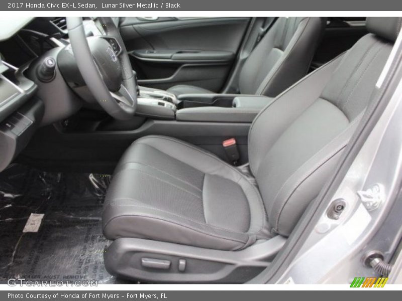 Lunar Silver Metallic / Black 2017 Honda Civic EX-L Sedan