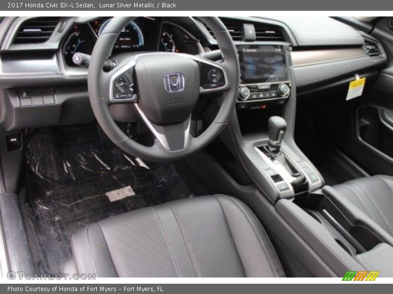 Lunar Silver Metallic / Black 2017 Honda Civic EX-L Sedan