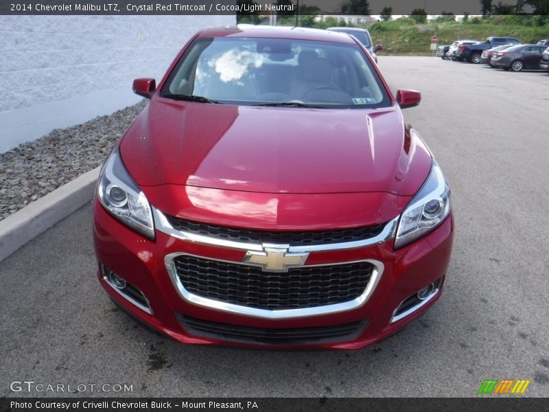 Crystal Red Tintcoat / Cocoa/Light Neutral 2014 Chevrolet Malibu LTZ