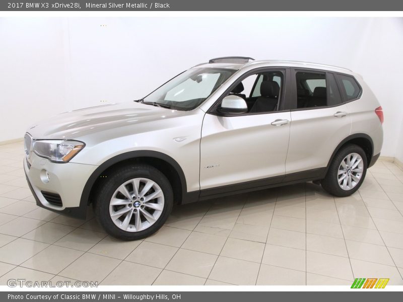 Mineral Silver Metallic / Black 2017 BMW X3 xDrive28i