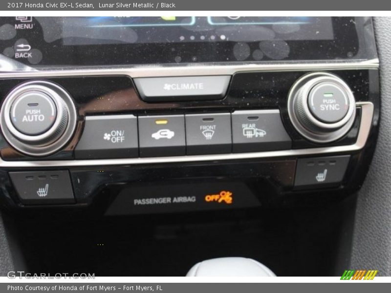 Lunar Silver Metallic / Black 2017 Honda Civic EX-L Sedan