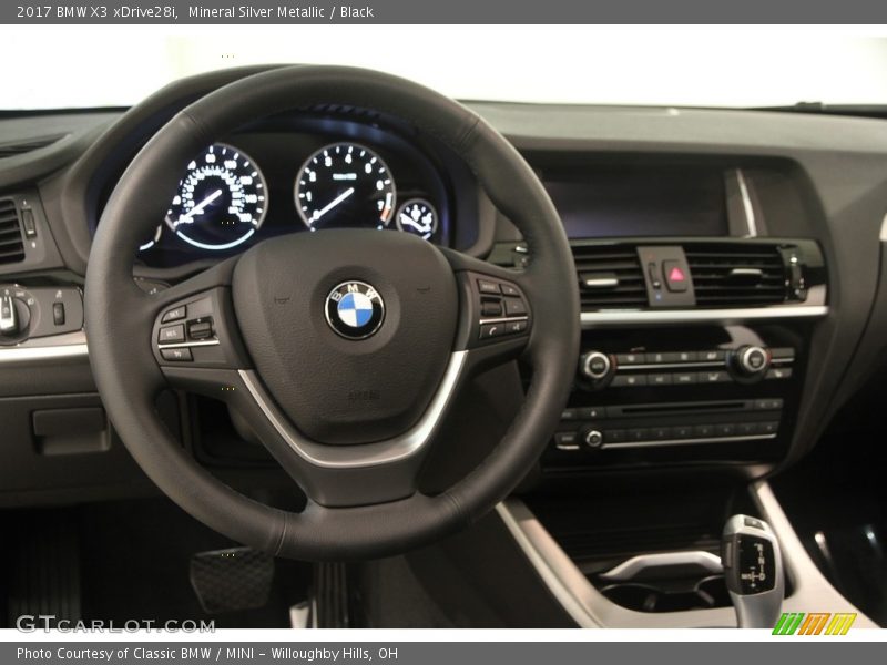 Mineral Silver Metallic / Black 2017 BMW X3 xDrive28i