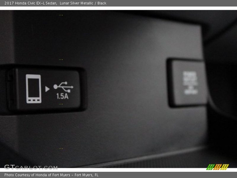 Lunar Silver Metallic / Black 2017 Honda Civic EX-L Sedan