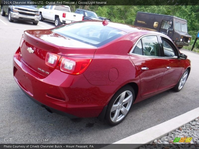 Crystal Red Tintcoat / Cocoa/Light Neutral 2014 Chevrolet Malibu LTZ