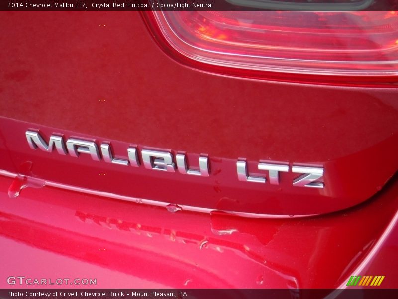 Crystal Red Tintcoat / Cocoa/Light Neutral 2014 Chevrolet Malibu LTZ