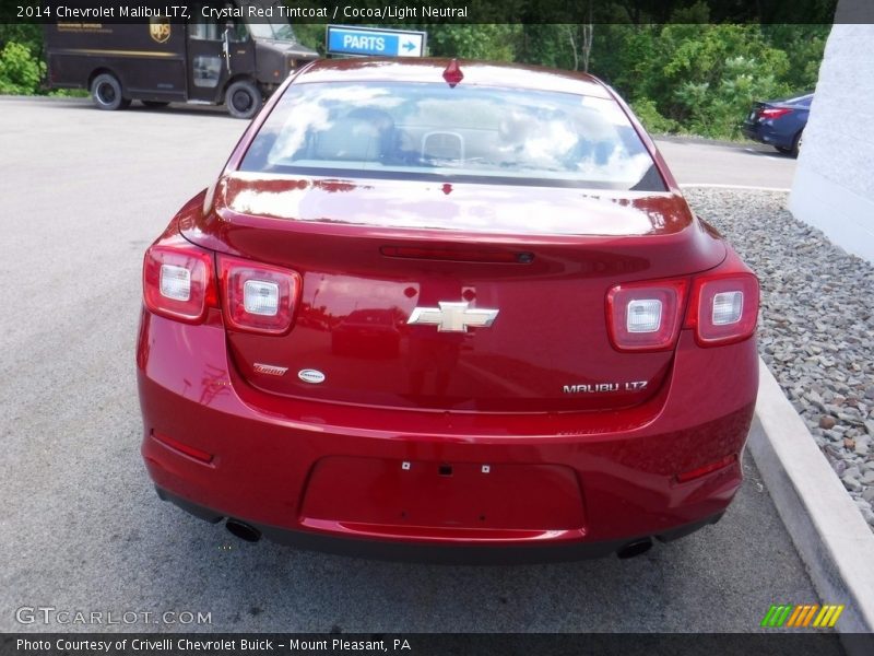 Crystal Red Tintcoat / Cocoa/Light Neutral 2014 Chevrolet Malibu LTZ