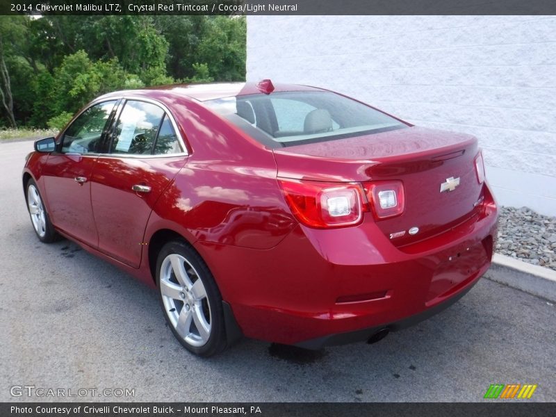Crystal Red Tintcoat / Cocoa/Light Neutral 2014 Chevrolet Malibu LTZ