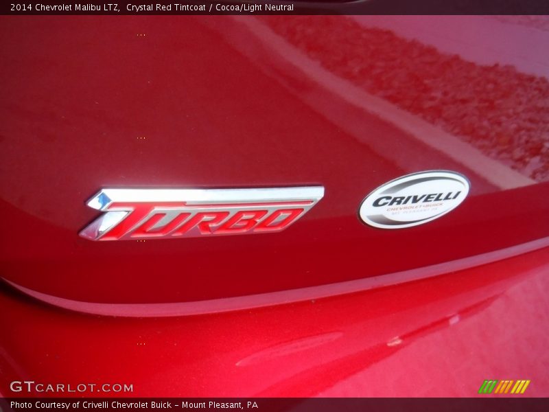 Crystal Red Tintcoat / Cocoa/Light Neutral 2014 Chevrolet Malibu LTZ