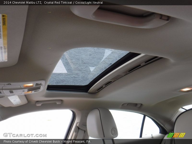 Crystal Red Tintcoat / Cocoa/Light Neutral 2014 Chevrolet Malibu LTZ