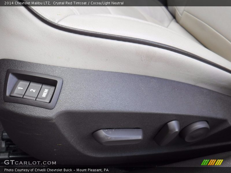 Crystal Red Tintcoat / Cocoa/Light Neutral 2014 Chevrolet Malibu LTZ