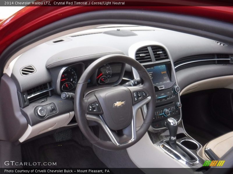 Crystal Red Tintcoat / Cocoa/Light Neutral 2014 Chevrolet Malibu LTZ