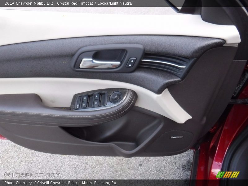 Crystal Red Tintcoat / Cocoa/Light Neutral 2014 Chevrolet Malibu LTZ