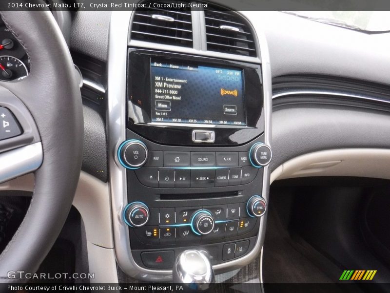 Crystal Red Tintcoat / Cocoa/Light Neutral 2014 Chevrolet Malibu LTZ