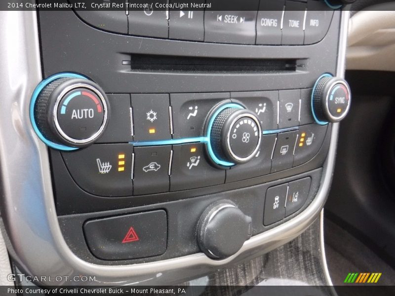Crystal Red Tintcoat / Cocoa/Light Neutral 2014 Chevrolet Malibu LTZ