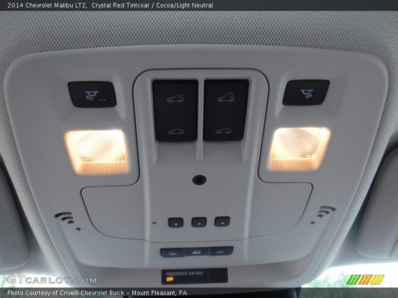 Crystal Red Tintcoat / Cocoa/Light Neutral 2014 Chevrolet Malibu LTZ