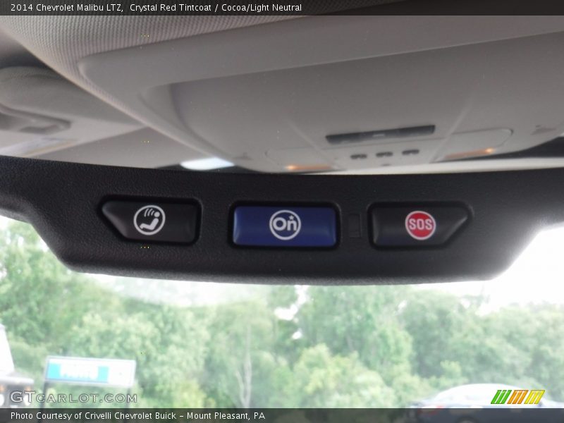 Crystal Red Tintcoat / Cocoa/Light Neutral 2014 Chevrolet Malibu LTZ