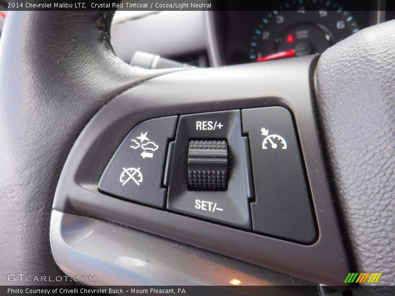 Crystal Red Tintcoat / Cocoa/Light Neutral 2014 Chevrolet Malibu LTZ