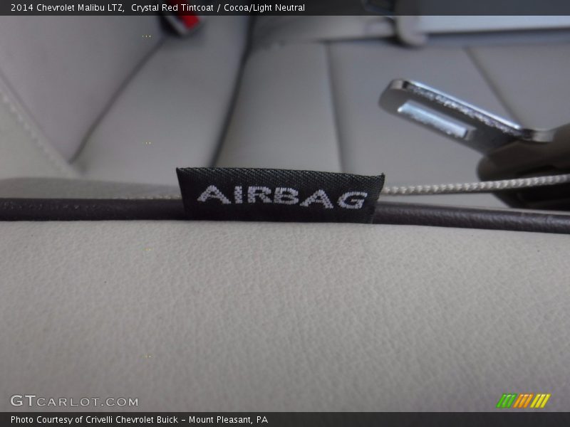 Crystal Red Tintcoat / Cocoa/Light Neutral 2014 Chevrolet Malibu LTZ