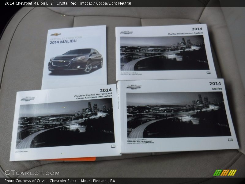 Crystal Red Tintcoat / Cocoa/Light Neutral 2014 Chevrolet Malibu LTZ