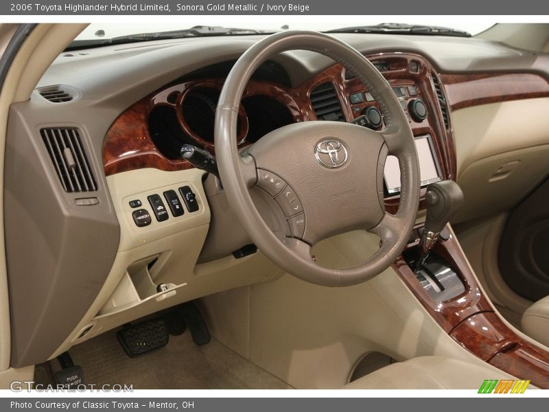 Dashboard of 2006 Highlander Hybrid Limited