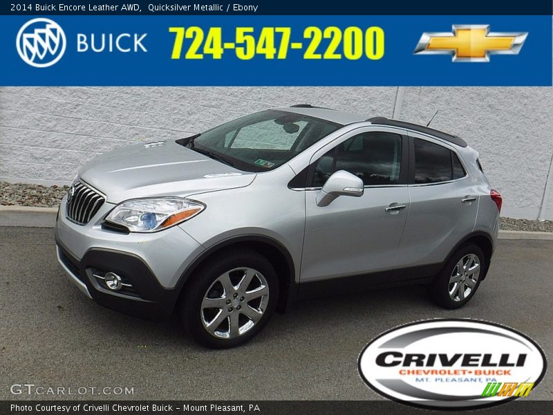 Quicksilver Metallic / Ebony 2014 Buick Encore Leather AWD