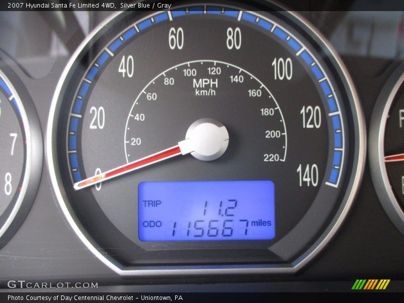 Silver Blue / Gray 2007 Hyundai Santa Fe Limited 4WD