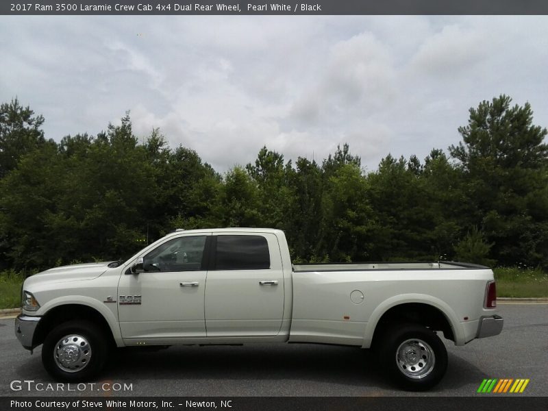 Pearl White / Black 2017 Ram 3500 Laramie Crew Cab 4x4 Dual Rear Wheel