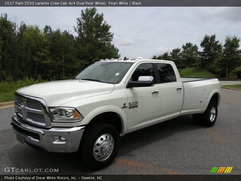 Pearl White / Black 2017 Ram 3500 Laramie Crew Cab 4x4 Dual Rear Wheel