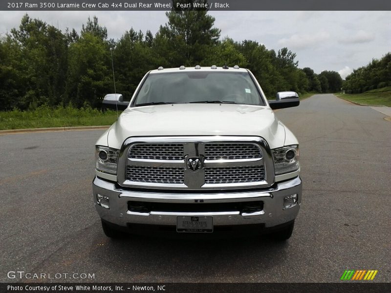 Pearl White / Black 2017 Ram 3500 Laramie Crew Cab 4x4 Dual Rear Wheel