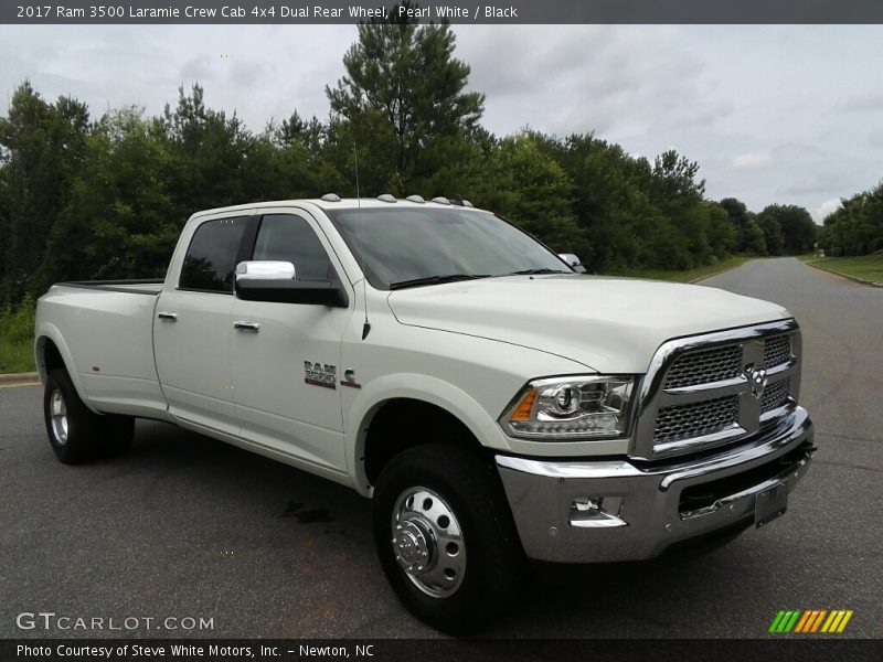 Pearl White / Black 2017 Ram 3500 Laramie Crew Cab 4x4 Dual Rear Wheel