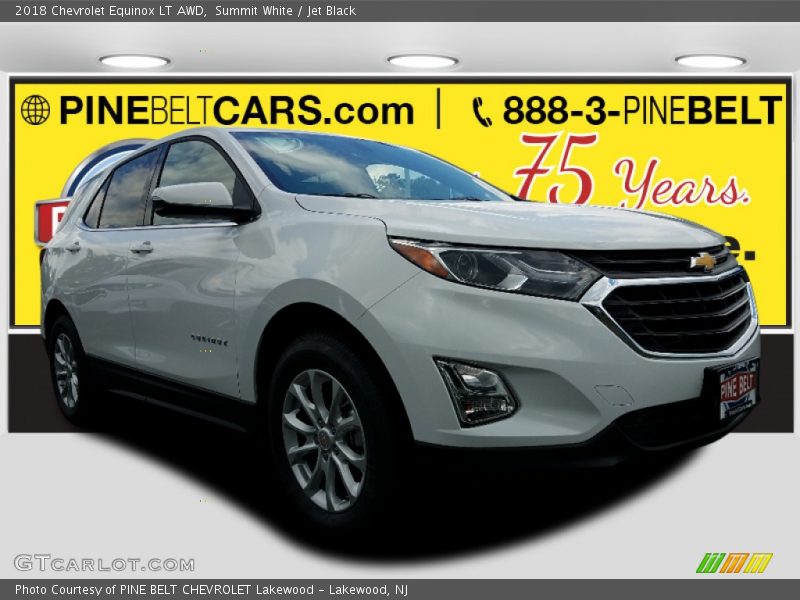 Summit White / Jet Black 2018 Chevrolet Equinox LT AWD