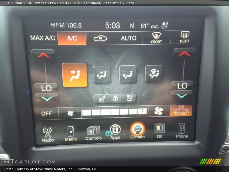 Pearl White / Black 2017 Ram 3500 Laramie Crew Cab 4x4 Dual Rear Wheel