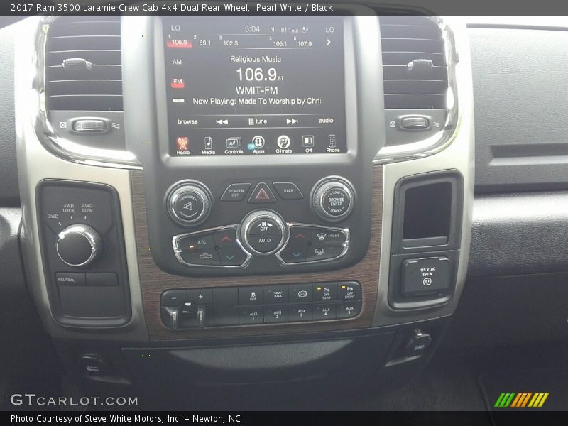 Pearl White / Black 2017 Ram 3500 Laramie Crew Cab 4x4 Dual Rear Wheel