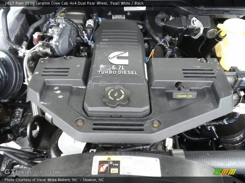 Pearl White / Black 2017 Ram 3500 Laramie Crew Cab 4x4 Dual Rear Wheel