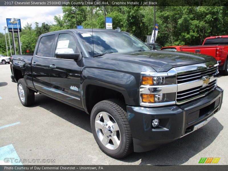 Graphite Metallic / Jet Black 2017 Chevrolet Silverado 2500HD High Country Crew Cab 4x4