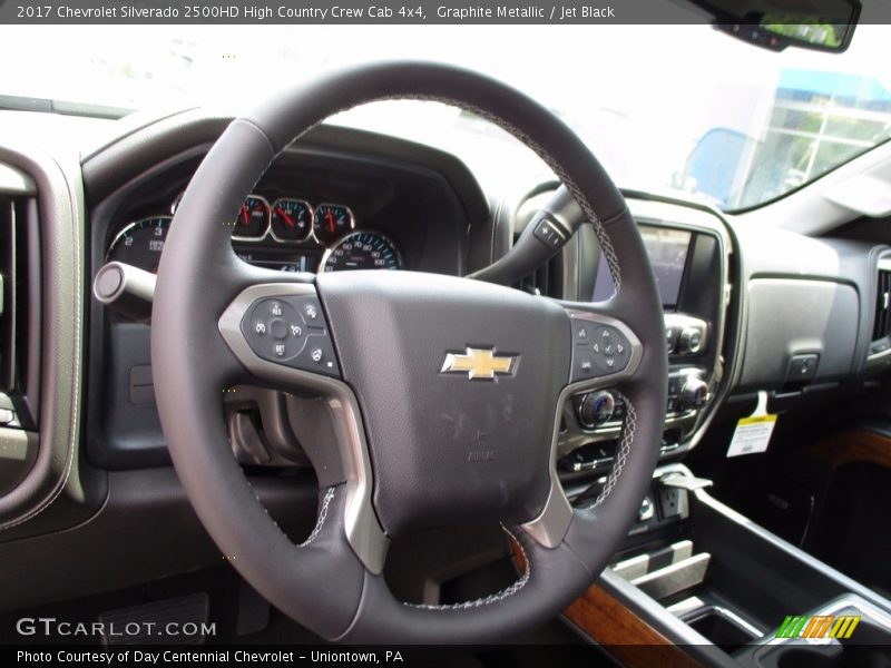 Graphite Metallic / Jet Black 2017 Chevrolet Silverado 2500HD High Country Crew Cab 4x4
