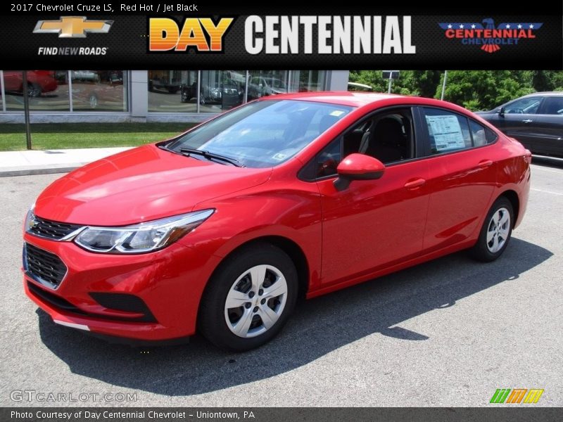 Red Hot / Jet Black 2017 Chevrolet Cruze LS