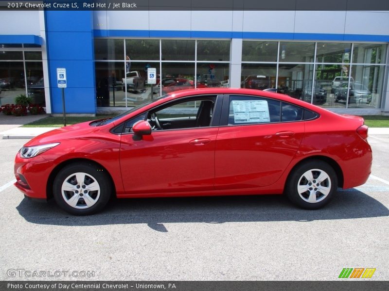 Red Hot / Jet Black 2017 Chevrolet Cruze LS