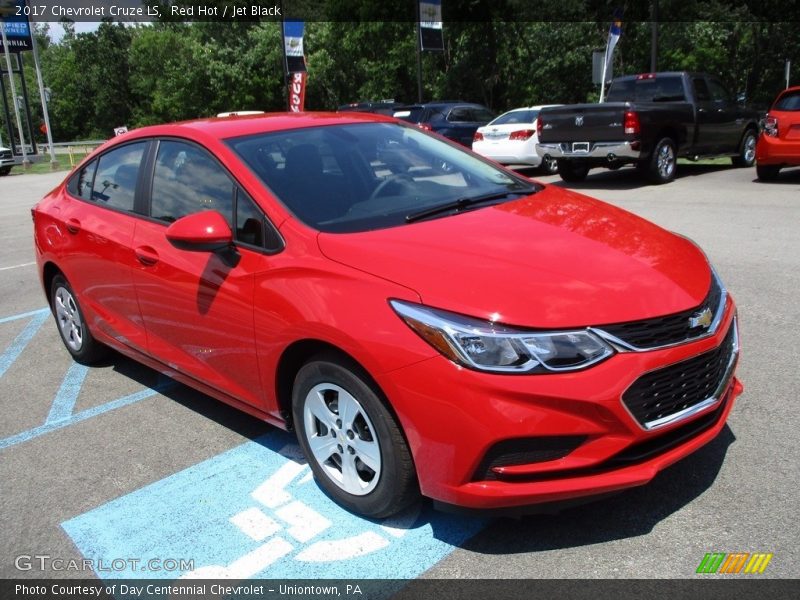 Red Hot / Jet Black 2017 Chevrolet Cruze LS