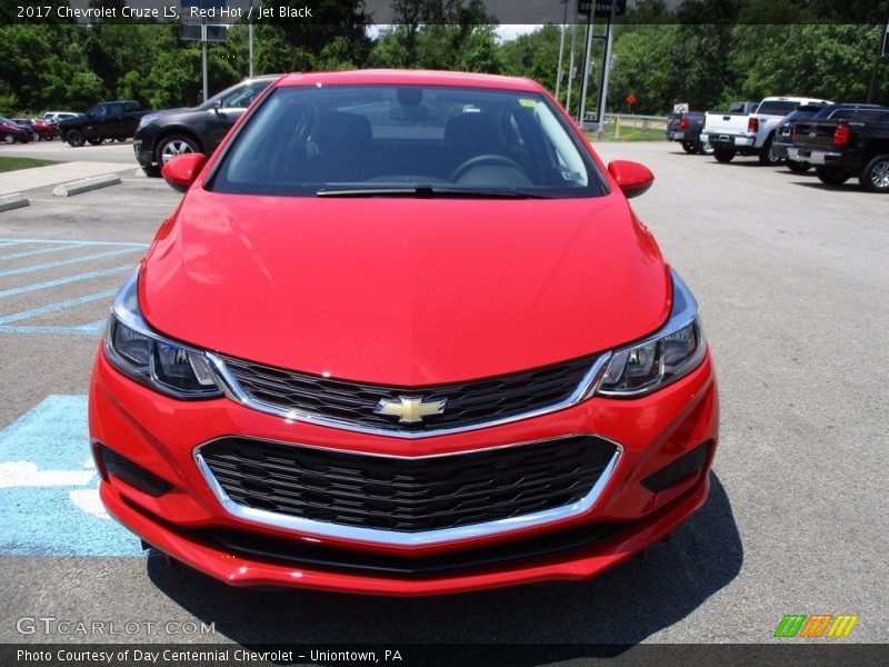 Red Hot / Jet Black 2017 Chevrolet Cruze LS