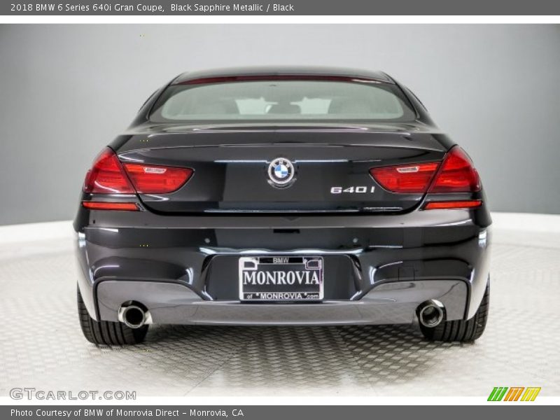 Black Sapphire Metallic / Black 2018 BMW 6 Series 640i Gran Coupe