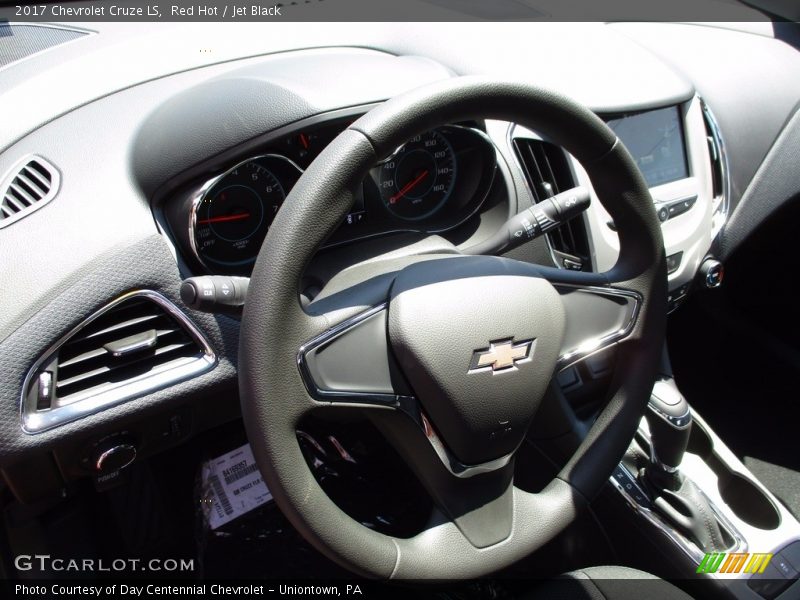Red Hot / Jet Black 2017 Chevrolet Cruze LS